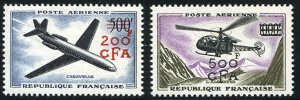 French Colonies, Reunion YTPA 56-57 Cat€32, 1957-58 200f and 500f, set of t...