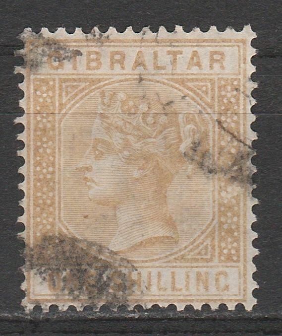 GIBRALTAR 1886 QV 1/- USED