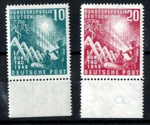 Germany 1949 West German Parliament set good to fine MNH sg1033-4 cat £145