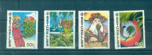 Seychelles - Sc# 657-60. 1988 Christmas. MNH $6.50.