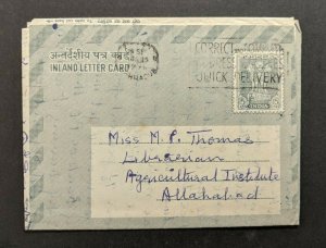 1970 Dehra Dun India Inland Letter Cover to Allahabad HandG G43