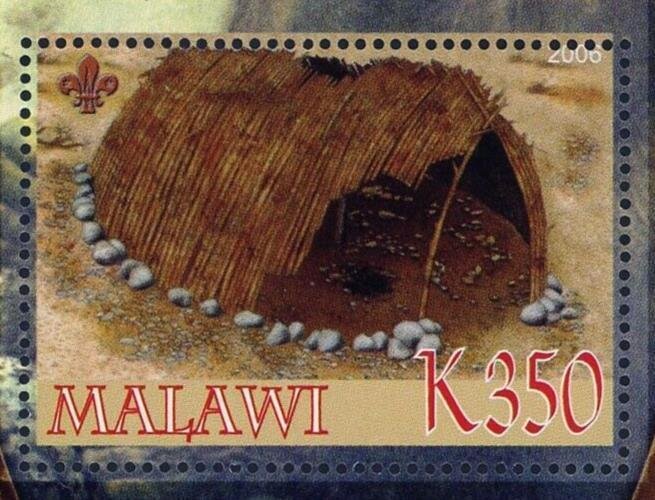 Malawi Habitation Neardenthal Era Den Souvenir Sheet Mint NH