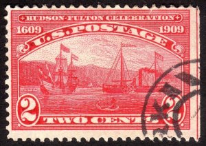 1909, US 2c, Hudson-Fulton, Used, Sc 372