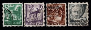 Germany [French Zone] Rheinland 1948 Value in ‘DPF’, Part Set [Used]