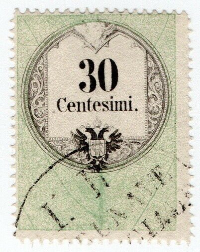 (I.B) Austria/Hungary Revenue : Stempelmarke 30c (Lombardy-Venetia)