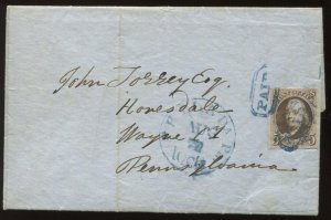 1b Franklin Imperf Used Stamp on August 7 1847 Cover with PF Cert LV6505