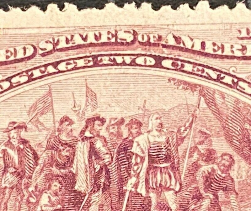 US Stamps-SC# 231 -  Columbus  - Broken Hat Variety - MNH - CV $160.00