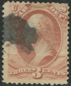 O116  3c  War Dept Used