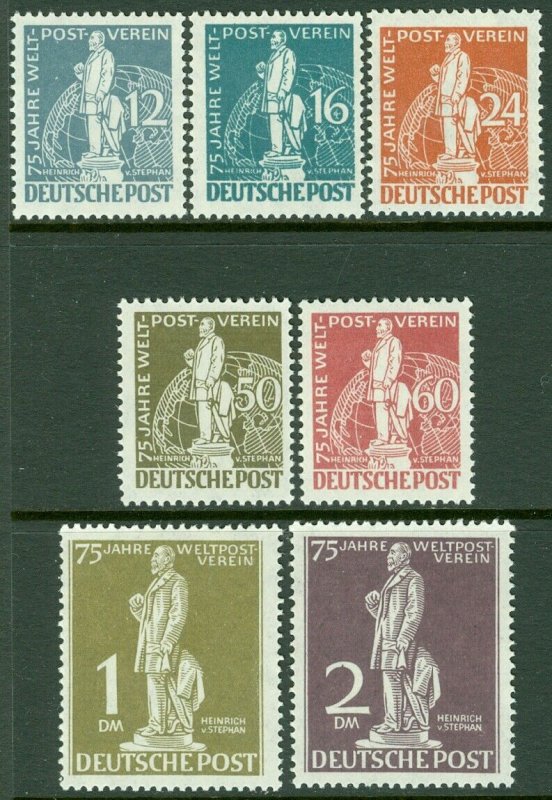 EDW1949SELL : GERMANY 1949 Scott #9N35-41 Complete set. VF MNH. Fresh. Cat $750.