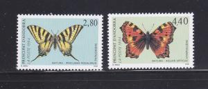 Andorra French 443-444 Set MNH Insects, Butterflies