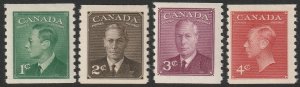 Canada 1950 Sc 297-300 coil set MNH**