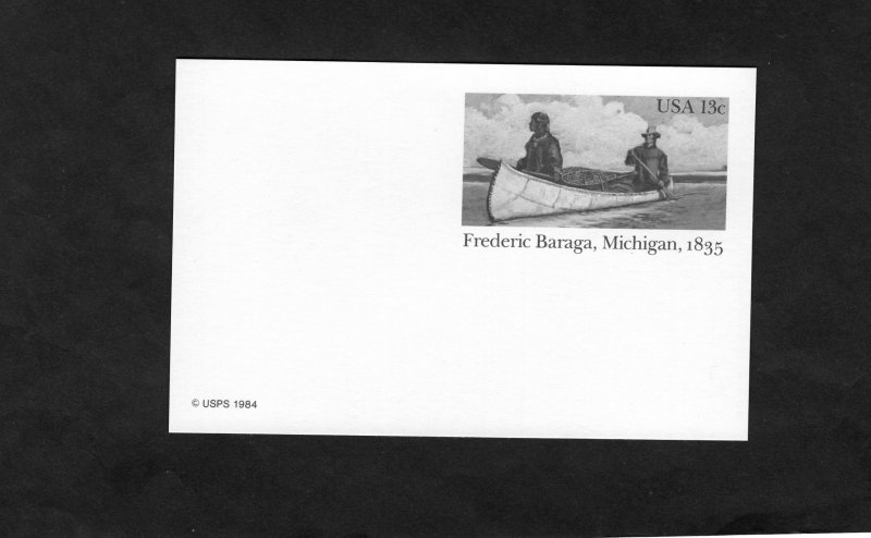 UX103 Frederic Baraga, MNH postal card