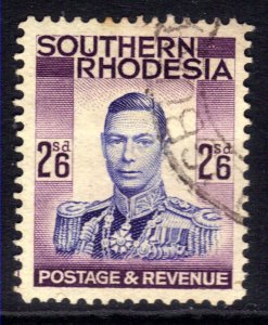 Southern Rhodesia 1937 KGV1 2/-6d Blue & Purple used SG 51 ( C756 )