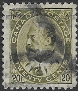 Canada 94  1904  20 cent  fine used