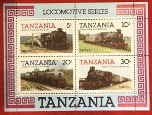 ZAYIX 1986 Tanzania 274a MNH Tanzania Railways Locomotives SS 011022SM19M