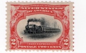 Scott 295 MH 1¢ Pan-American Expo, Steamship, perf 12, Wmk 191
