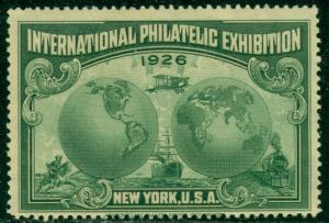 1926 INTERNATIONAL PHILATELIC EXHIBITION NY, NO GUM, GREAT PRICE!