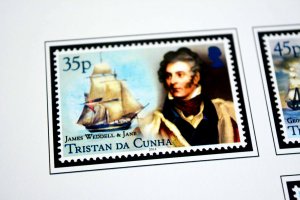 COLOR PRINTED TRISTAN DA CUNHA 2011-2020 STAMP ALBUM PAGES (45 illustr. pages)