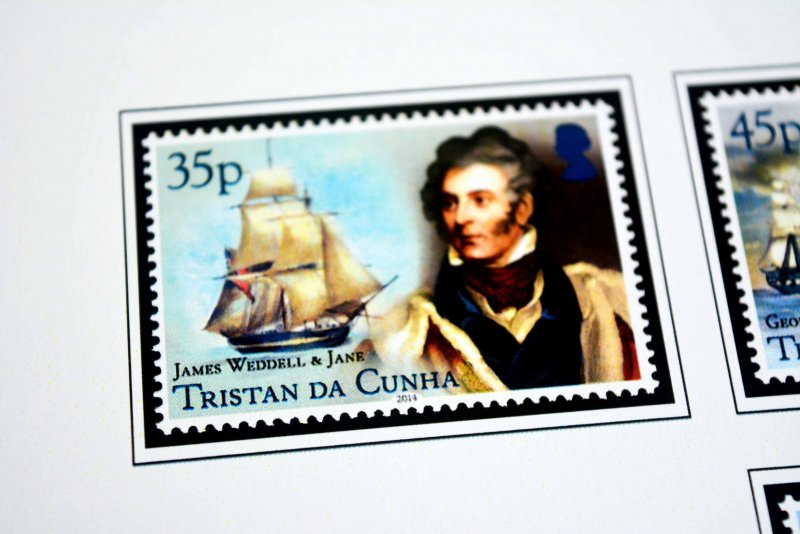 COLOR PRINTED TRISTAN DA CUNHA 2011-2020 STAMP ALBUM PAGES (45 illustr. pages)