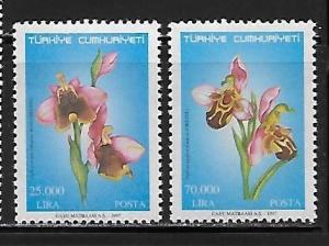 Turkey 2669-70 Orchids set MNH