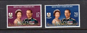 BERMUDA #316-317 1975 ROYAL VISIT MINT VF NH O.G aa