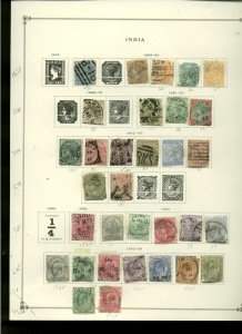 Collection, India Part A Scott Album Page, 1855/1940, Cat $107, Mint & Used