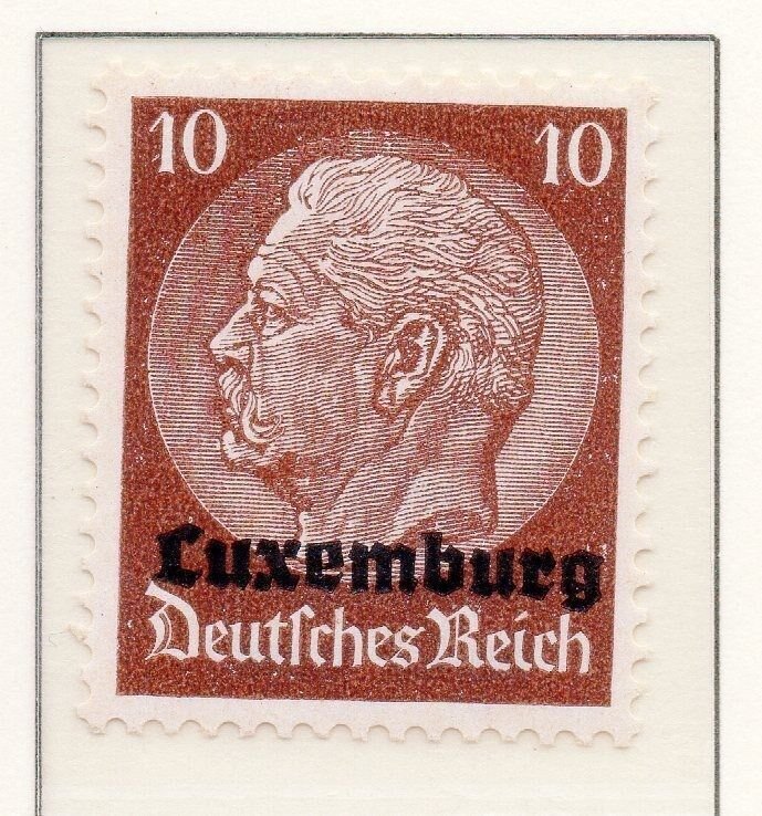 Luxembourg 1940 Early Occupation Issue Fine Mint Hinged 10c. Optd 150929