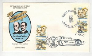 1978 COLLINS HANDPAINTED AIRMAIL C91-92 WRIGHT BROTHERS DUAL & PLATE # WAS $750