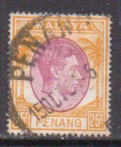 Malaya-Penang   #16  used  (1949)  c.v. $1.25