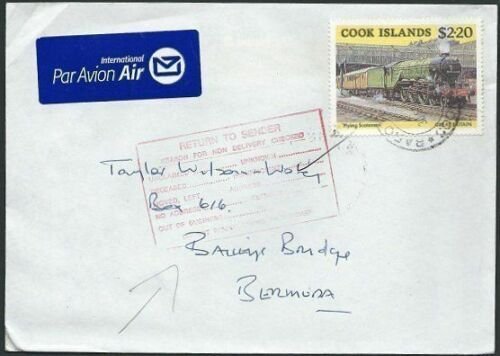 COOK ISLANDS TO BERMUDA 2004 cover returned to sender......................40699 