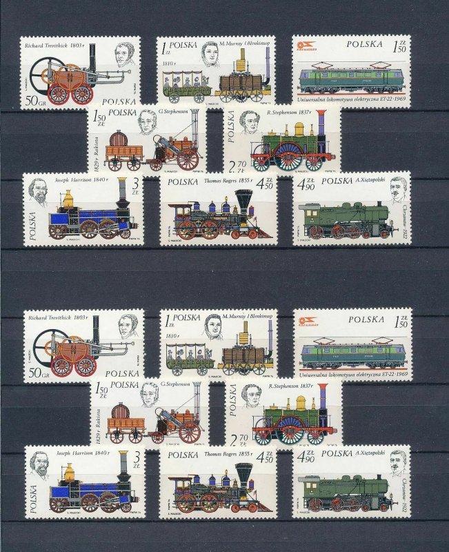 POLAND 1975/76 Sheets Art Sport Trains MNH Used (Appx 110)(MR441