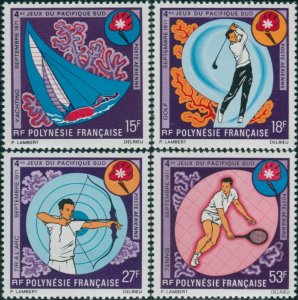 French Polynesia 1971 Sc#C74-C77,SG137-140 South Pacific Games set MLH