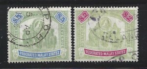 1900 FEDERATED MALAY STATES - SG n. 24/25 2 values USATI