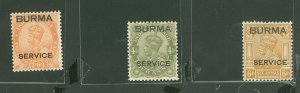 Burma (Myanmar) #O6-O8 Unused Single