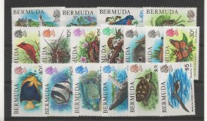 Bermuda 1978 Birds-Fish-etc set of 17 sg.387-403  MNH