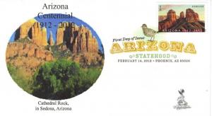 Arizona Centennial First Day Cover, w/ DCP cancel