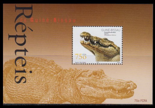 2002 Guinea-Bissau 2032/B381 Reptiles / Crocodiles 5,00 €