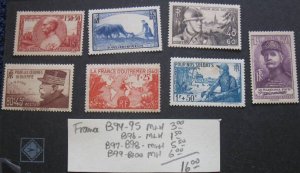 France BOB Semipostal Selection-B94-B100- SCV=$16.00