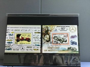 Mercedes Benz 1986 History of Motoring  cancelled stamp sheets  R27063