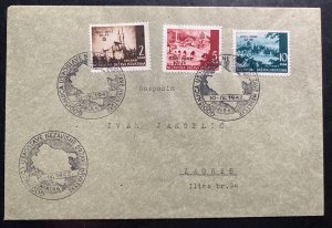 1942 Zagreb Croatia First Day Cover Sc#49-51 First Independence Anniversary