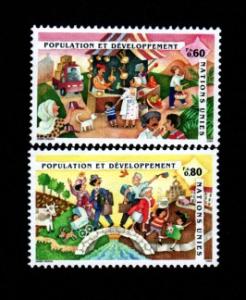 United Nations Geneva # 258-259 Mint Population Development!