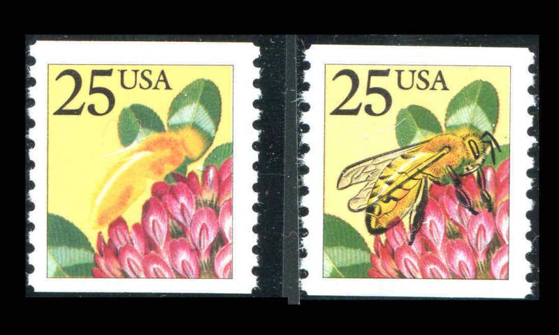 #2281b BEE -- VF NH -- WITH BLACK ENGRAVING OMITTED ERROR  (6refo)