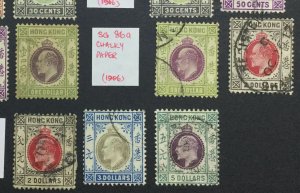 MOMEN: HONG KONG SG #77-89 1904-06 USED £1,395 LOT #60177