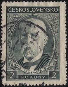 CZECHOSLOVAKIA  1930 Sc 175 Used  F-VF 2k, Pres. Masaryk