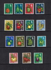 Montserrat: 1965, Fruit, Vegetables, Flowers, definitive, part set,  Mint