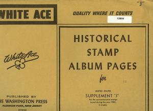 WHITE ACE suppl J  U.S. commem sgls 1981 (#13856)