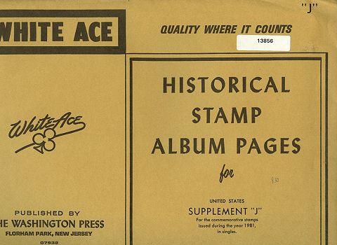 WHITE ACE suppl J  U.S. commem sgls 1981 (#13856)