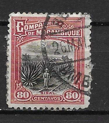 Mozambique Company 141 80c Saisal Plantation single Used