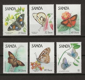 SAMOA 1986 SG 716/21 MNH