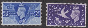 Great Britain # 264-265, Peace Issue, Mint Hinged